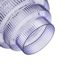 Happy Homewares Tiered Stepped Design Smoked Lavender Glass Pendant Ceiling Lamp Shade - thumbnail 5