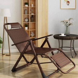 2 X Folding Rattan Sun Recliner Weatherproof Garden Patio Wicker Chair - thumbnail 3