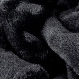 furn. Furn Kallu Double-Sided Faux-Fur Throw, Black, 130 X 180Cm - thumbnail 4