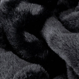 furn. Furn Kallu Double-Sided Faux-Fur Throw, Black, 130 X 180Cm - thumbnail 2