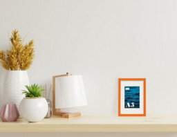 A5 Orange Picture Frame With Mount For A6 (10.5 X 14.8Cm - 4.1 X 5.8In) Poster, Photo, Artwork, Or Print. - thumbnail 4