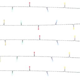 50 Multicolour Led String Lights With Timer Function Clear Cable - thumbnail 2