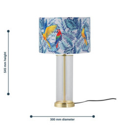 First Choice Lighting Set Of 2 Aura - Satin Brass Lamps With Parrot Velvet Shades - thumbnail 9