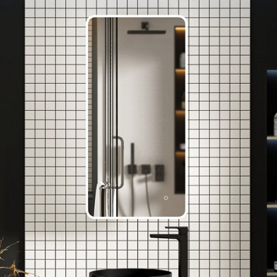 Royal Bathrooms Avenza 450 X 900mm Frontlit Led Cabinet Illuminated Rectangular Bathroom Mirror With Demister Pad & Touch Sensor - image 1