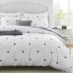 Ameha Print Duvet Cover 3 Piece Set Double Size (200X200Cm) Printed Dotted Cover With Matching Pillowcases Reversible Microfiber - thumbnail 8
