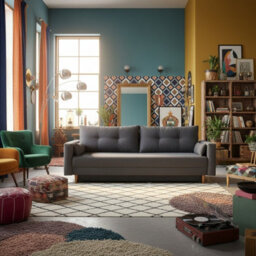 Bongo Upholstered Sofa Bed Hr Foam Bonnell Springs Wooden Legs Bedding Storage Living Room 220X94X86Cm Grey - thumbnail 2