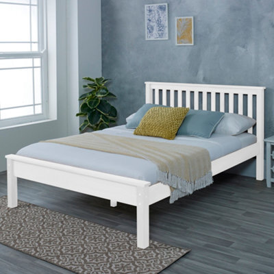 Amani 3Ft Single, Derby Bed Frame, Solid Wood, White - image 1