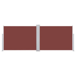 Walplus Retractable Side Awning Garden Sun Shade Canopy Gazebo For Back Door, Porch, Patio Brown 100X1000 Cm - thumbnail 4
