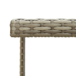 Berkfield Garden Table Grey 109X107X74 Cm Poly Rattan And Glass - thumbnail 4