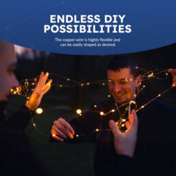 Desiretech 50 Led Battery-Powered Copper Wire Fairy Lights, 5M, Warm White, 4 Pack - thumbnail 4
