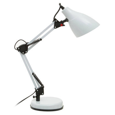 Orsina White Desk Lamp, Adjustable Arm And Head With Sleek Metal Frame, Matte Finish Offers Clean, Modern - image 1