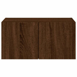Walplus Tv Wall Cabinet With Led Lights Brown Oak 60X35X31 Cm - thumbnail 9