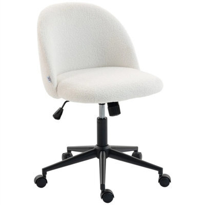 Desk Chair, Fluffy Swivel Office Chair For Makeup Vanity - image 1