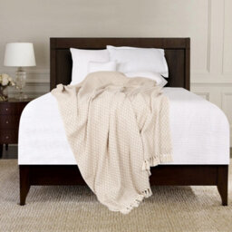 Ehc Super Soft Cotton Large Throw Covers Upto 2-Seater Sofa Or Double Bed, 150 X 200 Cm,  Beige - thumbnail 3