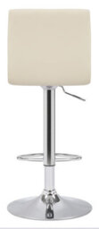 Lamboro Aldo Cream Bar Stool - Adjustable Swivel Kitchen Stool With Backrest - thumbnail 5