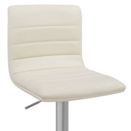 Lamboro Aldo Cream Bar Stool - Adjustable Swivel Kitchen Stool With Backrest - thumbnail 7