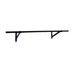Oypla 4Ft Wall Mounted Garment Clothes Rail Super Heavy Duty All Metal Black