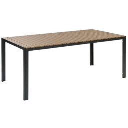 Beliani Garden Dining Set With Benches 6 Seater Nardo Brown/ Black - thumbnail 4