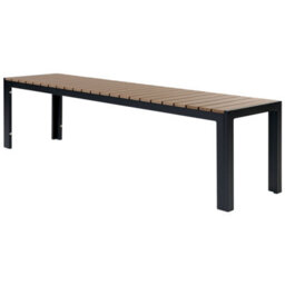 Beliani Garden Dining Set With Benches 6 Seater Nardo Brown/ Black - thumbnail 6