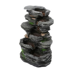 Breeins Outdoor Solar Powered Cascading Water Feature Garden Layered Led Fountain Outdoor Ornament Statue Fountain 48.5Cm H - thumbnail 6
