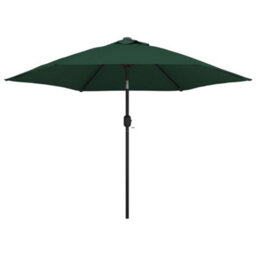 Berkfield Led Cantilever Umbrella 3 M Green - thumbnail 1