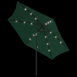 Berkfield Led Cantilever Umbrella 3 M Green - thumbnail 4
