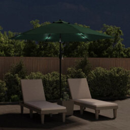 Berkfield Led Cantilever Umbrella 3 M Green - thumbnail 2