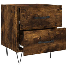 Berkfield Bedside Cabinets 2 Pcs Smoked Oak 40X35X47.5 Cm Engineered Wood - thumbnail 8
