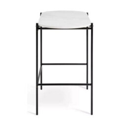White Modern Marble Style Home Office Desk Table - thumbnail 4