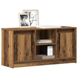 Berkfield Tv Cabinet With Led Lights - Old Wood, 100X34X50 Cm In Engineered Wood. - thumbnail 3