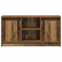 Berkfield Tv Cabinet With Led Lights - Old Wood, 100X34X50 Cm In Engineered Wood. - thumbnail 6