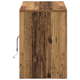 Berkfield Tv Cabinet With Led Lights - Old Wood, 100X34X50 Cm In Engineered Wood. - thumbnail 7