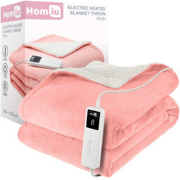 Homiu Electric Heated Throw, Energy-Efficient Sherpa & Fleece Blanket, 9 Heat Settings & Timer Auto Shut-Off & Overheat Protection - thumbnail 8