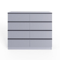 Fwstyle Lania Scalloped Grey 8 Drawer Chest (H) 77Cm (W) 114Cm (D) 40Cm - thumbnail 4