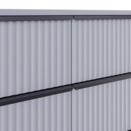Fwstyle Lania Scalloped Grey 8 Drawer Chest (H) 77Cm (W) 114Cm (D) 40Cm - thumbnail 5