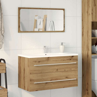 Walplus Bathroom Sink Cabinet Artisan Oak 80X38.5X48 Cm Engineered Wood - image 1