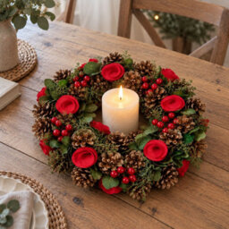 Neo 50Cm Christmas Traditional Festive Door Wreath Red Berries Pine Cones - thumbnail 8