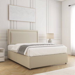 Bsspoke Ella Divan Bed Set Cream Plush Velvet With 24Inch Panel Headboard No Drawers No Mattress In 3Ft 4Ft 4Ft6 5Ft 6Ft - thumbnail 3