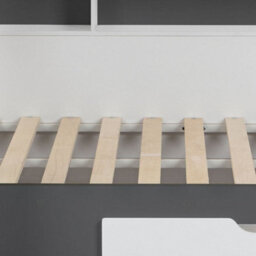 Orion Grey And White Wooden Storage Triple Sleeper Bunk Bed Frame - 3Ft Single Top And 4Ft Small Double Bottom - thumbnail 6