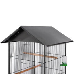 Vidaxl Bird Cage With Roof Black 66X66X155 Cm Steel - thumbnail 2
