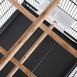 Vidaxl Bird Cage With Roof Black 66X66X155 Cm Steel - thumbnail 6