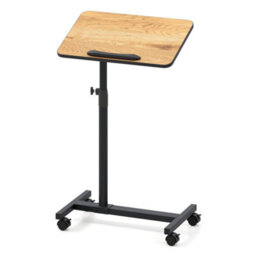 Overbed Table Tilting Bedside Table W/ Lockable Wheels Brown - thumbnail 5