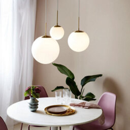 Nordlux Grant Glass Pendant Light Hand Blown Glass Brass,mains - thumbnail 1