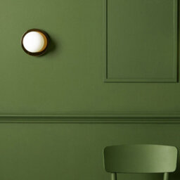 Houseof Frosted Glass Opal Ball Shade Disk Wall Light Bathroom Compatible - Gold Brass - thumbnail 5