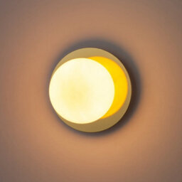 Houseof Frosted Glass Opal Ball Shade Disk Wall Light Bathroom Compatible - Gold Brass - thumbnail 7