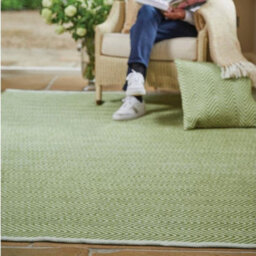Herringbone Outdoor Green Rug By Hug Rug Woven-160Cm X 230Cm - thumbnail 1