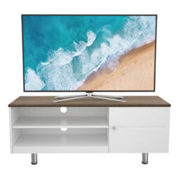 "Avf Whitesands 1.2M Tv Stand, For Tvs Up To 60"" - Satin White & Wood" - thumbnail 4