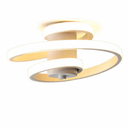 18W Spiral Led Ceiling Light Modern Flush Mount White Lamp 3000K Warm White For Kitchen Hallway Bedroom Living Room