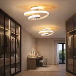 18W Spiral Led Ceiling Light Modern Flush Mount White Lamp 3000K Warm White For Kitchen Hallway Bedroom Living Room - thumbnail 4