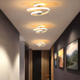 18W Spiral Led Ceiling Light Modern Flush Mount White Lamp 3000K Warm White For Kitchen Hallway Bedroom Living Room - thumbnail 2